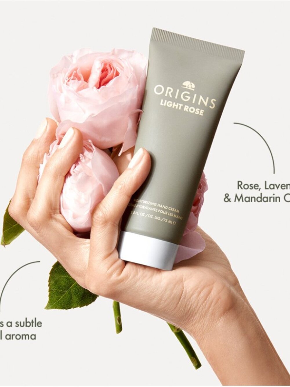 Origins Hand Cream 2pk Light Rose and Peace of MindMoisturizing 2.5oz Each